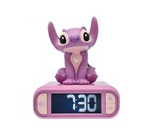 Lexibook 3D Disney Stitch Angel Childrens Clock with Night Light - RL800D1