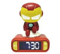 Lexibook 3D Iron Man Childrens Clock with Night Light - RL800AV2