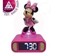 Lexibook 3D Minnie Mouse Alarm Clock For Kids│with Night Light & Snooze Function