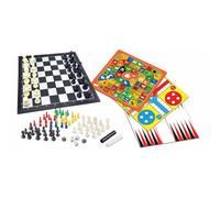 LEXIBOOK, 8-in-1 games set, Chess, Checkers, Backgammon, Chinese checkers, Nine men's Morris Game, Snakes & Ladders game, Goose game, Ludo Game, JGM800LXB