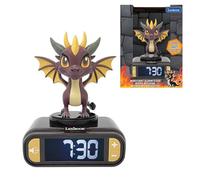 LEXIBOOK, Alarm Clock - Dragon Night Light with Sound Effects, Black, RL800DRA