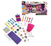 LEXIBOOK, All-in-One Friendship Bracelet Making Kit, Pink Purple Blue Turquoise Green Orange Yellow Black White, CRSS46
