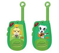 LEXIBOOK, Animal Crossing, Digital Walkie-Talkies for Children, 2 km Transmission Range, Morse Light Function, Belt Clip for Transport, Battery operated, Green, TW25AC