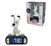 LEXIBOOK, Asterix and Obelix, Dogmatix Night Light Alarm Clock, Sounds and Melodies, Backlit LCD Screen, Illuminated, Snooze, RL800AX1