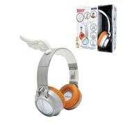 LEXIBOOK, Asterix, Foldable Bluetooth® and Wired Illuminated Headphones with 3D Design from the Asterix Universe, Volume Limiting, Silver White, HPBT015AXLXB
