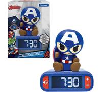 Captain America Night Light Alarm Clock with Sounds and LCD Screen