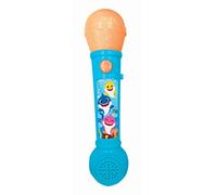 LEXIBOOK, Baby Shark, Microphone for Children, Musical Toy Game, Built-in Speaker, Light Effects, Demo melodies Included, Blue/Orange, MIC80BS