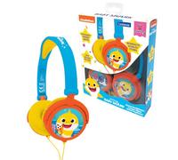 LEXIBOOK Baby Shark Stereo Headphones, HP015BS | Safe volume, Foldable, Adjustable, Blue/Orange