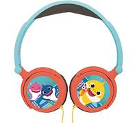 LEXIBOOK, Baby Shark, Stereo Headphones, kids safe volume, foldable and adjustable, blue/orange, HP015BS