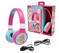 Lexibook Barbie 2 in 1 Foldable Wireless + Wired Headphones with Mic
