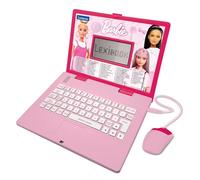 LEXIBOOK, Barbie Educational Laptop for kids, JC598BBi4 | Portuguese/English, 124 activities, Writing, Maths, Logic, Music