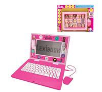 LEXIBOOK, Barbie Educational Laptop for kids, JC599BBi2 | Spanish/English, 170 activities, Large screen, Learning games and music
