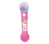 LEXIBOOK, Barbie, Lighting Microphone for children, musical toy game, built-in speaker, light effects, demo melodies included, Pink, MIC80BB