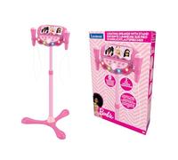 LEXIBOOK, Barbie Luminous Speaker Stand Set, S160BBLXB | Adjustable height, 2 mics, Light effects, MP3, Aux-in, Bluetooth, Vocal effects, Pink