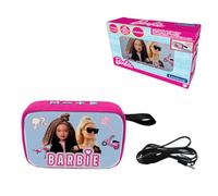 LEXIBOOK Barbie Portable Bluetooth Speaker, BT018BBLXB | Wireless, TWS stereo, USB-C, SD/TF card, rechargeable battery, built-in mic, blue pink