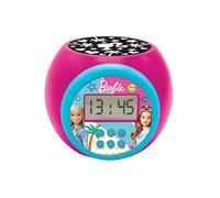 LEXIBOOK, Barbie, Projector alarm clock with snooze function and alarm function, Night light with timer, LCD screen, battery operated, RL977BBLXB