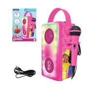 LEXIBOOK, Barbie, Wireless Bluetooth® Speaker with Microphone, Multicolor Light Effects, SD/TF Card Slot, Rechargeable Battery, Pink, BTP185BBZ