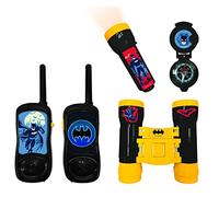 LEXIBOOK, Batman Adventurer Set, RPTW11BAT | 120m walkie-talkies, Binoculars, Torchlight, Compass included, Black/Yellow