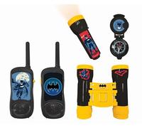 LEXIBOOK, Batman Adventurer Set, RPTW11BATLXB | 120m walkie-talkies, Binoculars, Torchlight, Compass included, Black/Yellow