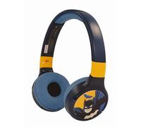 LEXIBOOK Batman Headphones 2-in-1 Bluetooth & Wired with Mic and Button Control, Long-Lasting Rechargeable Battery, HPBT010BATLXB