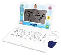 LEXIBOOK, Bilingual and Educational Laptop French/English, Toy for Children, 170 Activities to Learn Languages, Mathematics, Logic, Clock reading, Play Games and Music, Large Screen, White, JC599i1