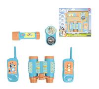LEXIBOOK, Bluey Adventurer Kit with Walkie-Talkies 120m Range, Binoculars, and Compass, Blue Yellow, RPTW12BYLXB