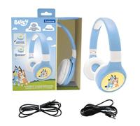 LEXIBOOK, Bluey, Comfortable and Foldable 2-in-1 Bluetooth and Wired Headphones with Volume Limitation, HPBT010BYLXB