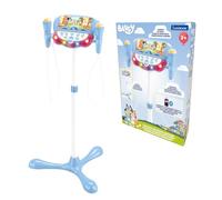 LEXIBOOK, Bluey, Standing Light-Up Speaker for Children, Musical Game, Adjustable Height, Light Effects, 2 Microphones Included, MP3 Input, Bluetooth, Blue, S160BY