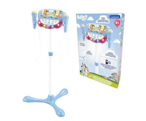 LEXIBOOK, Bluey Luminous Speaker Stand Set, S160BY | Adjustable height, 2 mics, Light effects, MP3, Aux-in, Bluetooth, Vocal effects, Blue