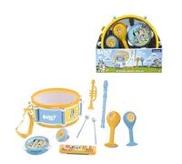 LEXIBOOK, Bluey Musical Instrument Set, K360BYLXB | 7 instruments, Drum, Maracas, Harmonica, Recorder, Trumpet, Tambourine