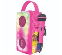 Lexibook Btp185Bbz Barbie Luminous Bluetooth Speakers With Lights & Mic Pink