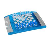 Lexibook, ChessLight, Electronic Chess Game with Touch, Sensitive Keyboard and Light and Sound Effects, 32 Pieces, 64 Levels of Difficulty, Battery, Blue/Grey, LCG3000LXB