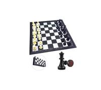 Lexibook, Chessman Classic, Magnetic and Foldable Chess, 32 Pieces, Family Board Game, Black/Grey, CGM320
