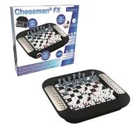 Lexibook, Chessman FX Electronic Chess Game with Touch Keyboard and Light and Sound Effects 32 Pieces 64 Levels of Difficulty, Family Board Game, Black/Silver, CG1335LXB