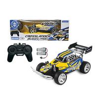 LEXIBOOK, Crosslander® Buggy Max, Radio-controlled off-road buggy, up to 15 km/h, remote control and 2 rechargeable batteries included, Blue/Yellow, RC22LXB