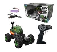LEXIBOOK, Crosslander® Dino, Remote controlled dinosaur car, up to 10km/h, crazy stunts, pitching, integrated gyroscope, light effects, rechargeable, RC59DLXB