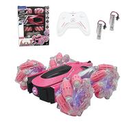 Crosslander 360+ - Rechargeable and Programmable RC Stunt Pink Car with Lights