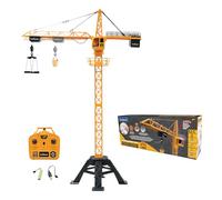 Lexibook RCP35, Crosslander Pro, RC, Remote-controlled tower crane, Height 1.28 m/4.20 ft, Lifts up to 500g /1.10 lb, Multidirectional, Sound and light effects, Yellow, One size