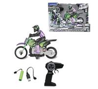LEXIBOOK, Crosslander®, Radio-controlled off-road motorcycle, up to 12km/h, perfect balance, light effects, crazy skids, fast acceleration, ergonomic remote control, rechargeable, RC18LXB