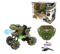 LEXIBOOK, Crosslander® Tirex, Remote control dinosaur car, up to 12km/h, skids, crazy stunts, smoke and sound effects, off-road car, rechargeable, child, RC57