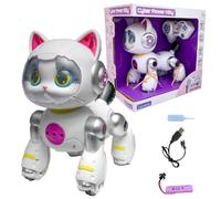 LEXIBOOK, Cyber Power Kitty Robotic Pet, KITTY05ENLXB | Interactive robotic pet, Remote control