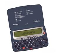 LEXIBOOK DC753EN Electronic Pocket Spellchecker, Thesaurus, Crossword, Conjugation, Anagram Solver, Words Games, with Battery, Blue/White