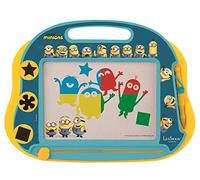 LEXIBOOK CRDES550 Despicable Multicolor Magic Magnetic Minions Drawing Board, Artistic Creative Toy for Girls and Boys, Stylus Pen and Stamps, Yellow/Blue,Medium