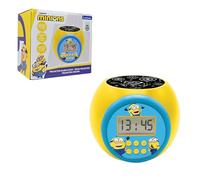 LEXIBOOK, Despicable Me Minions, Projector alarm clock with snooze function and alarm function, Night light with timer, LCD screen, battery operated, Yellow, RL977DES