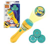 LEXIBOOK, Despicable Me, Minions story projector and torch, Projects 24 images from the film Dspicable Me with 3 discs, Yellow/Blue, LTC050DESLXB