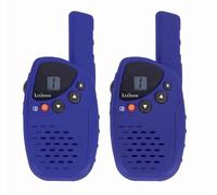 LEXIBOOK, Digital long range walkie talkies 5km, LCD display, Digital sound, rechargeable, Charging base included, Communication and action for outdoor adventure, Belt clip, Blue, TW45ZLXB