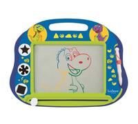 LEXIBOOK, Dinosaur, Multicolor Magic Magnetic Drawing Board, Artistic Creative Toy for Girls and Boys, Stylus Pen and Stamps, Blue, CRDINO550LXB