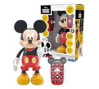 LEXIBOOK - Disney - Bilingual Mickey Robot - English/French, 100 educational quizzes, light effects, dance, programmable, articulated, Black/red - MCH01i1LXB
