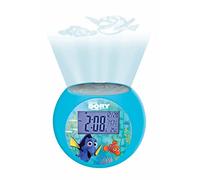 LEXIBOOK Disney Finding Dory Marlin Radio projector clock, sound effects, battery-powered, Blue/Black, RL975DO