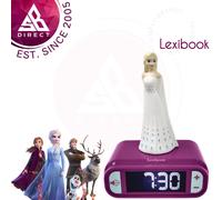 Lexibook Disney Frozen II Elsa Childrens Clock with Night Light│Snooze Function